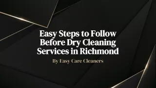 easy steps to follow before dry cleaning services in richmond