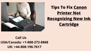 tips to fix canon printer not recognizing