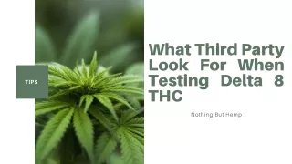 What Does A Third Party Look For When Testing Delta 8 THC