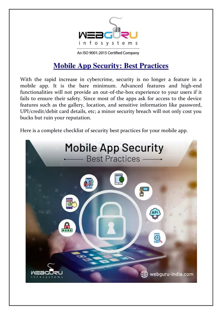 mobile app security best practices