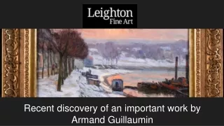 Recent discovery of an important work by Armand Guillaumin