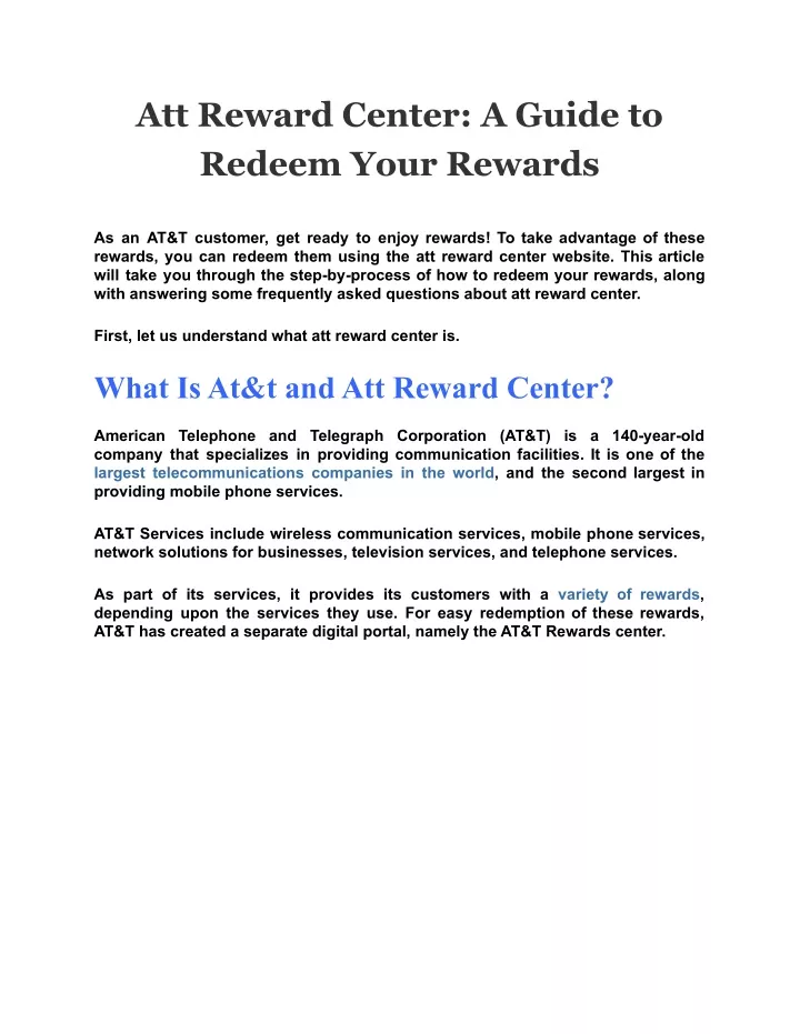 att reward center a guide to redeem your rewards
