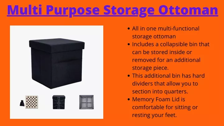 multi purpose storage ottoman