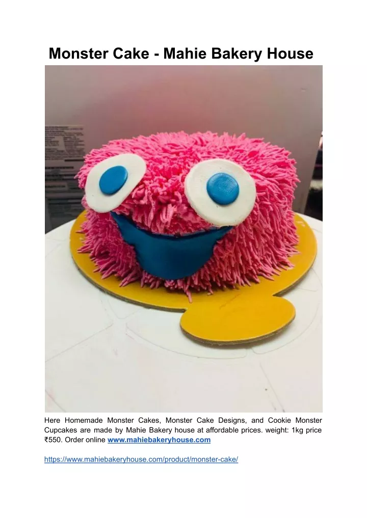 monster cake mahie bakery house