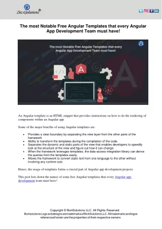 the most notable free angular templates that