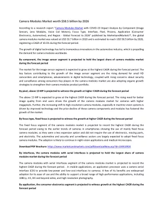 camera modules market worth 58 5 billion by 2026