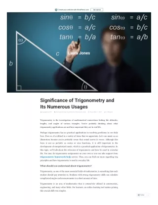 Significance of Trigonometry and Its Numerous Usages