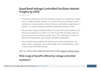 quad band voltage controlled oscillator market