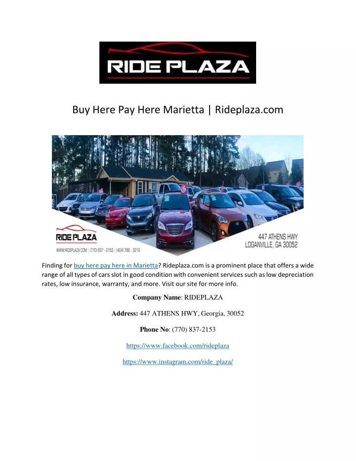 buy here pay here marietta rideplaza com