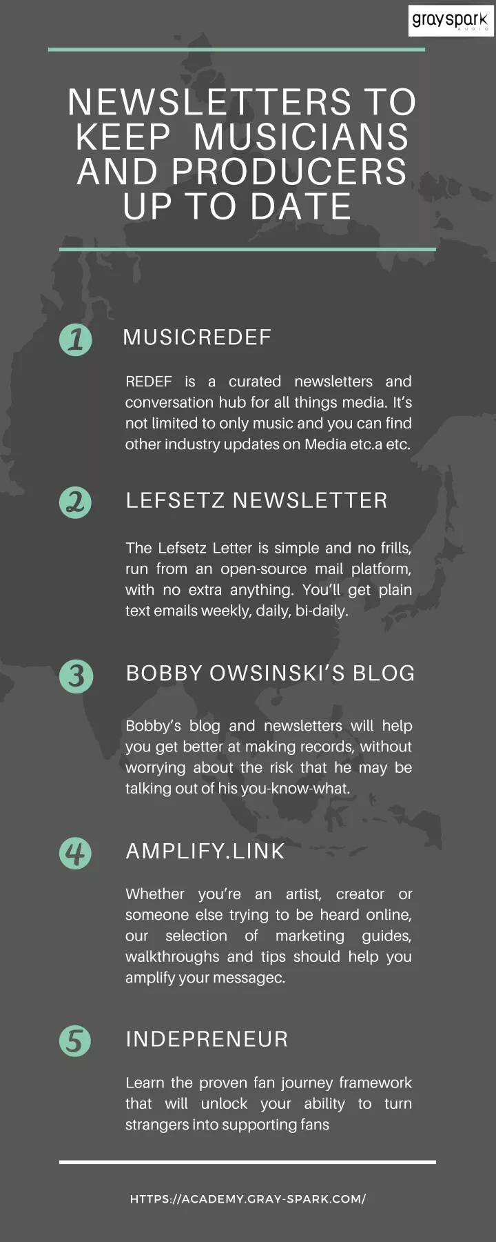 newsletters to keep musicians and producers