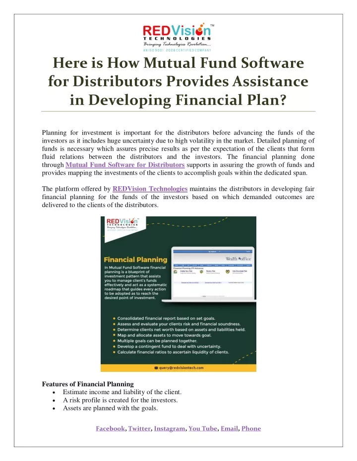 here is how mutual fund software for distributors