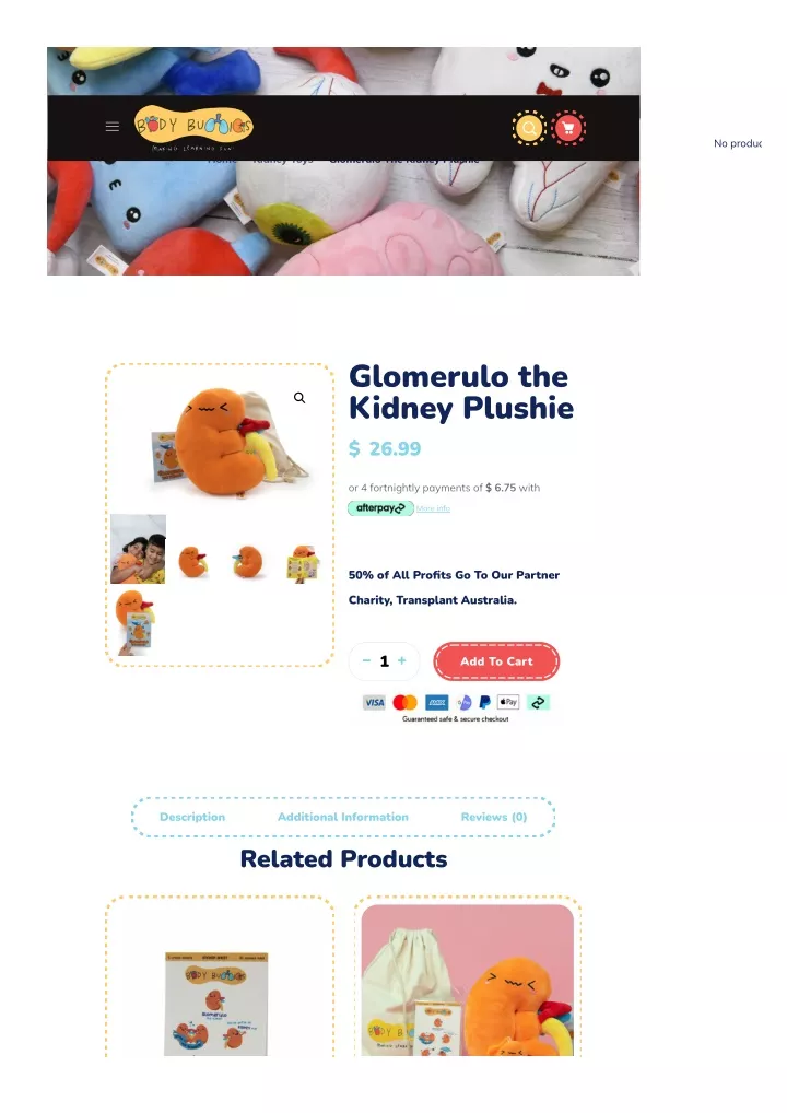 shop now glomerulo the kidney plushie kidney toys