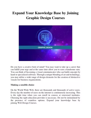 expand your knowledge base by joining graphic