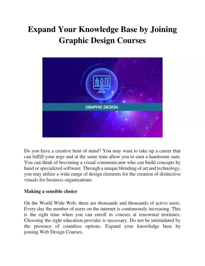 expand your knowledge base by joining graphic