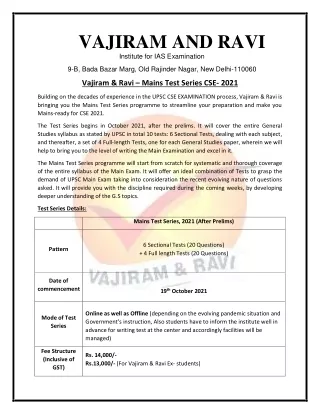 vajiram and ravi institute for ias examination