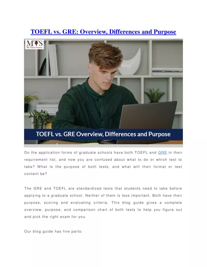 toefl vs gre overview differences and purpose