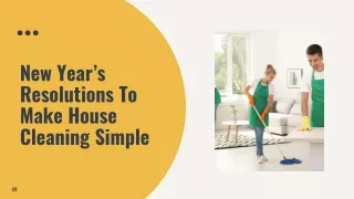 New Year’s Resolutions To Make House Cleaning Simple