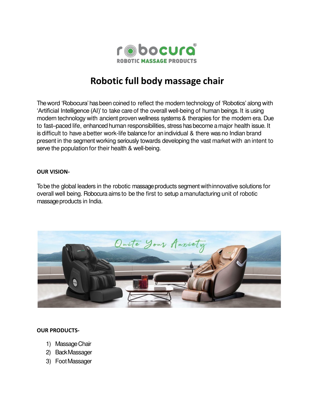 Robocura massage chair cheap price