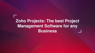 Zoho Projects The best Project Management Software for any Business