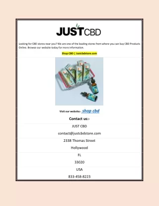 Shop CBD | Justcbdstore.com