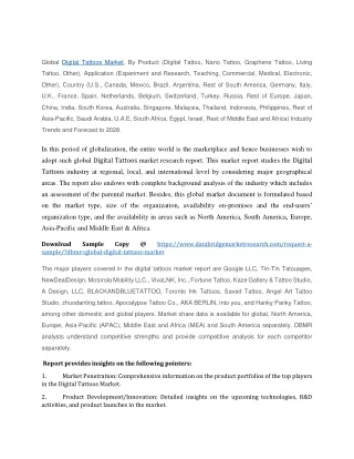 global digital tattoos market by product digital