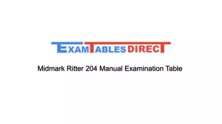 midmark ritter 204 manual examination table