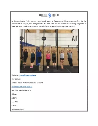Crossfit Gyms in Calgary and Okotoks