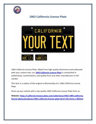 1963 california license plate
