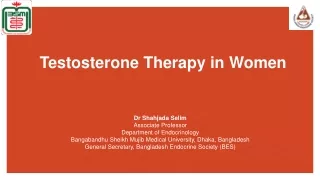 Testosterone Therapy in Women-Dr Shahjada Selim