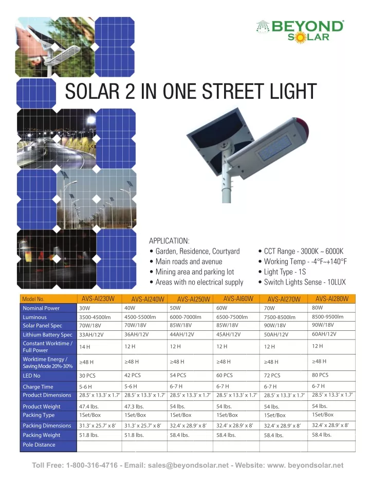 solar 2 in one street light