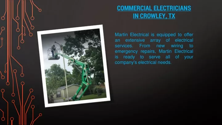 commercial electricians in crowley tx