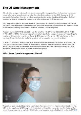 How to Save Money on QME Management