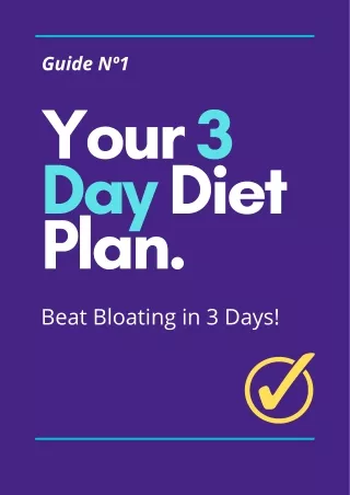 Your 3 Day Diet Plan