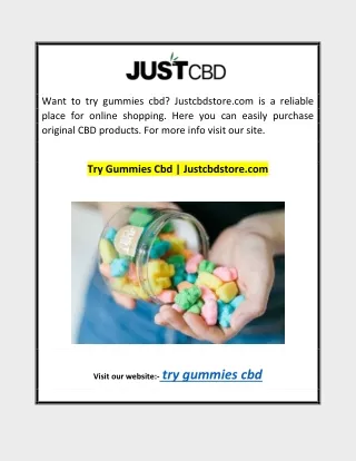 Try Gummies Cbd | Justcbdstore.com