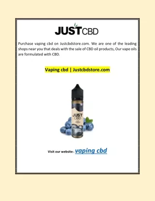 Vaping cbd | Justcbdstore.com