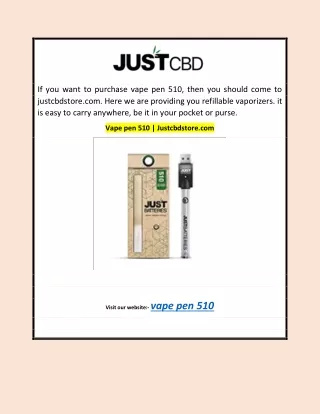 Vape pen 510 | Justcbdstore.com