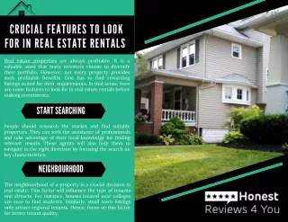 Crucial Features To Look For Real Estate Rentals