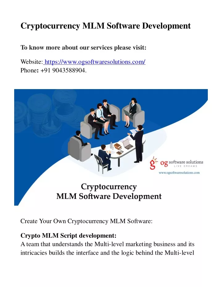 cryptocurrency mlm software development to know