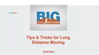 tips tricks for long distance moving