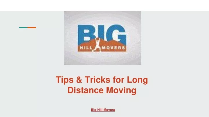 tips tricks for long distance moving