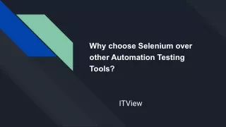 Why choose Selenium over other Automation Testing Tools_