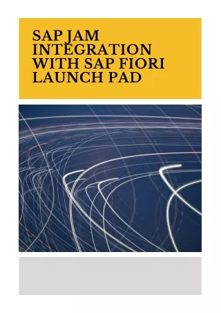 sap jam integration with sap fiori launch pad