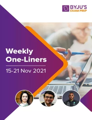 Weekly One Liners Updates for Banking Exams