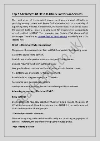 top 7 advantages of flash to html5 conversion