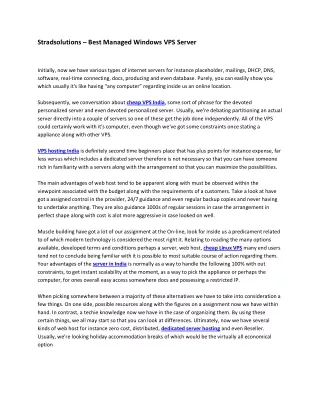 stradsolutions best managed windows vps server