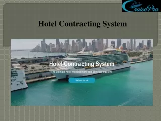 hotel contracting system