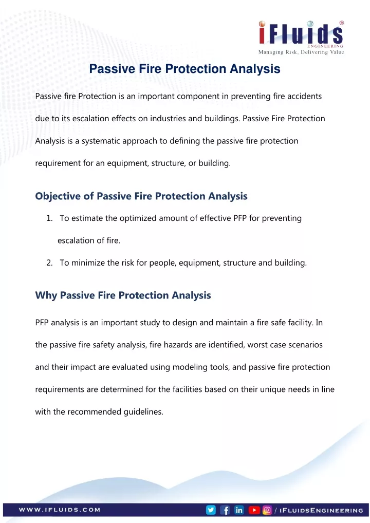 passive fire protection analysis passive fire