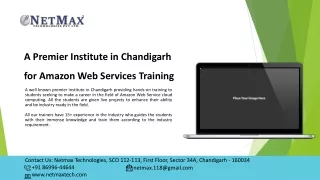 Amazon Web Services Training Course in Chandigarh | Netmax Technologies