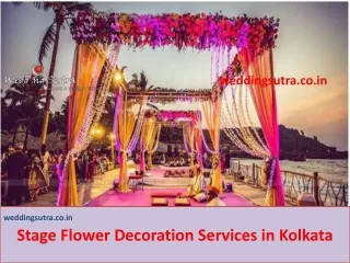 stage flower decoration services in kolkata
