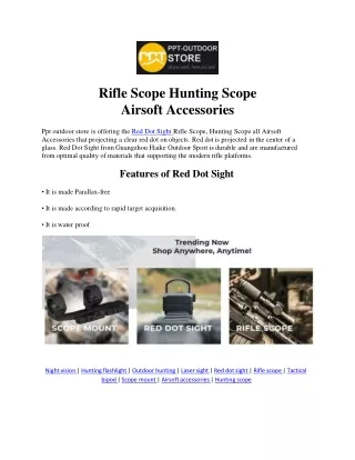 Rifle Scope Hunting Scope all Airsoft Accessories at Ppt-outdoor.com